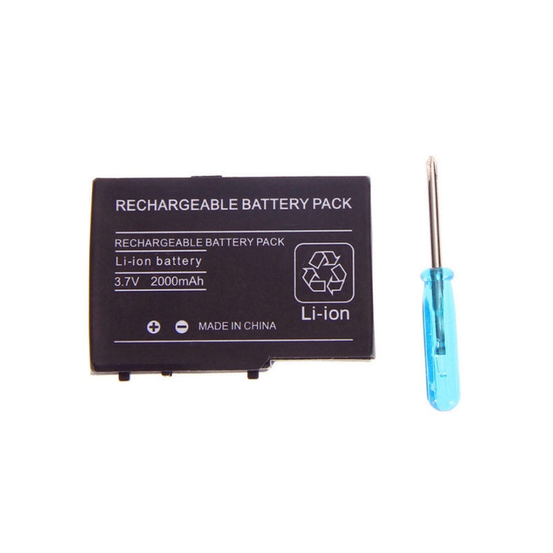 2000mah Battery Compatible with DS Lite Nds Ndsl 3.7V Rechargeable Lithium-ion Battery + Tool Pack Kit