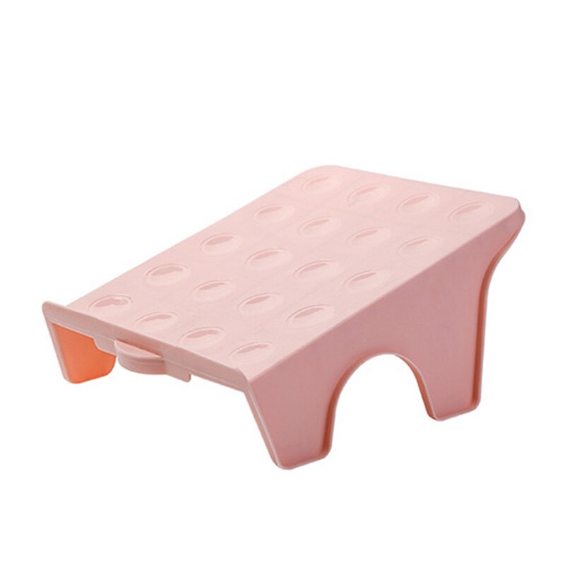 Household Storage Shoe Rack Double Shoe Support Plastic Integrated Simple Economical Simple Shoe Storage Rack: large pink