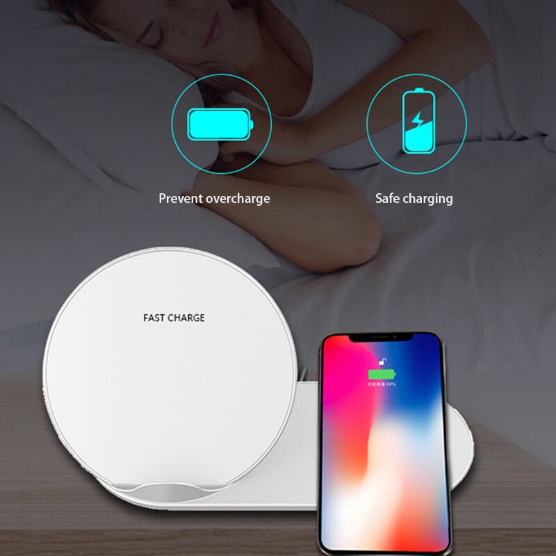 2 in 1 Dual Wireless Charger for iPhone 11 Pro X XS Max XR iWatch 4 3 2 for Samsung Galaxy Note 10 9 S10 S9 Gear S2 S3 S4 Watch