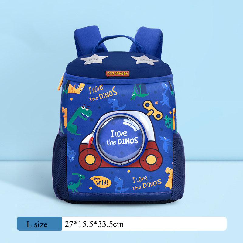 Koko Kat Kids Dinosaurus Rugzak Leuke 3D Cartoon Eenhoorn Schooltassen Kleuterschool Orthopedische Boekentas Peuter Bag Mochila Infantil: blue dinosaurL