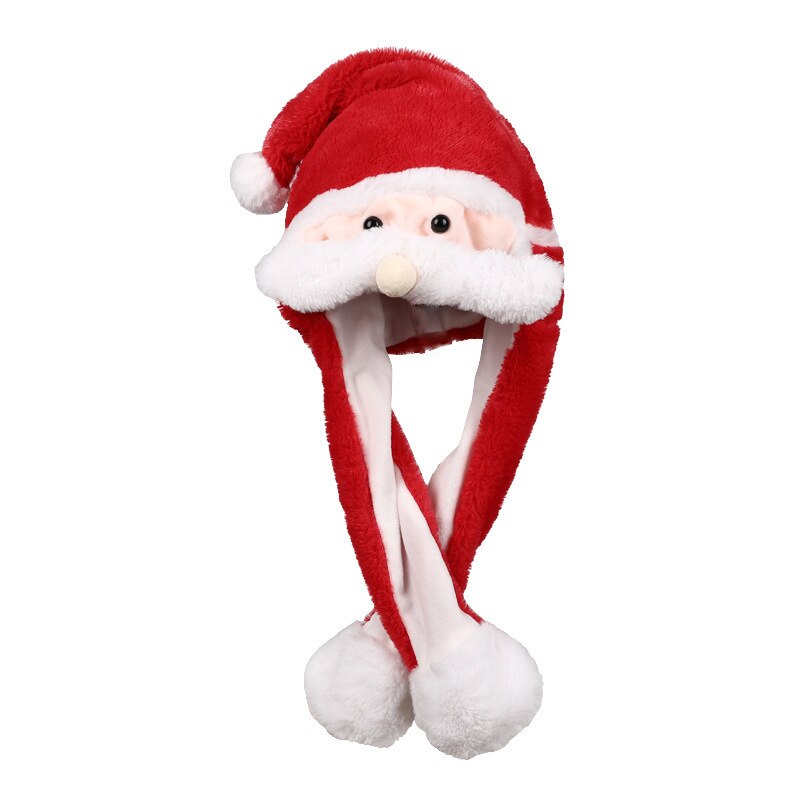 Prick-eared Movable Santa Claus Elk Ears Hat Doll Toy Christmas Halloween: A