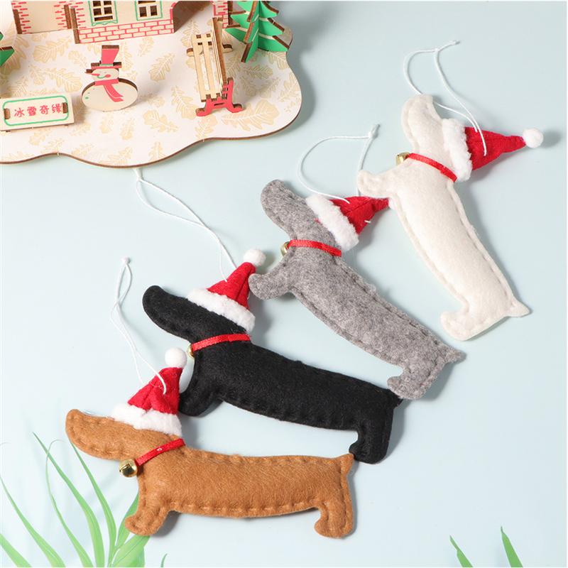 Arbre de noël ornement teckel forme suspendus pendentif arbre de noël décoration teckel chien en forme de pendentifs décoration