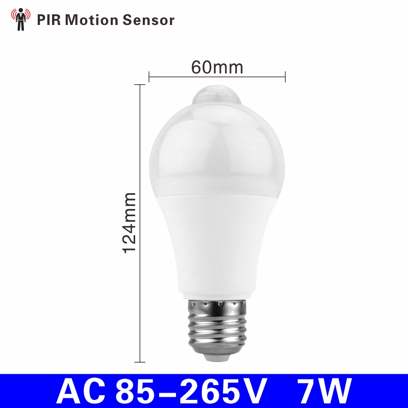 LED PIR Bewegung Sensor Birne 5W 7W 9W 12W Klang Sensor Lampe AC 110V 220V Auto Clever LED PIR Infrarot Körper E27 Glühbirne