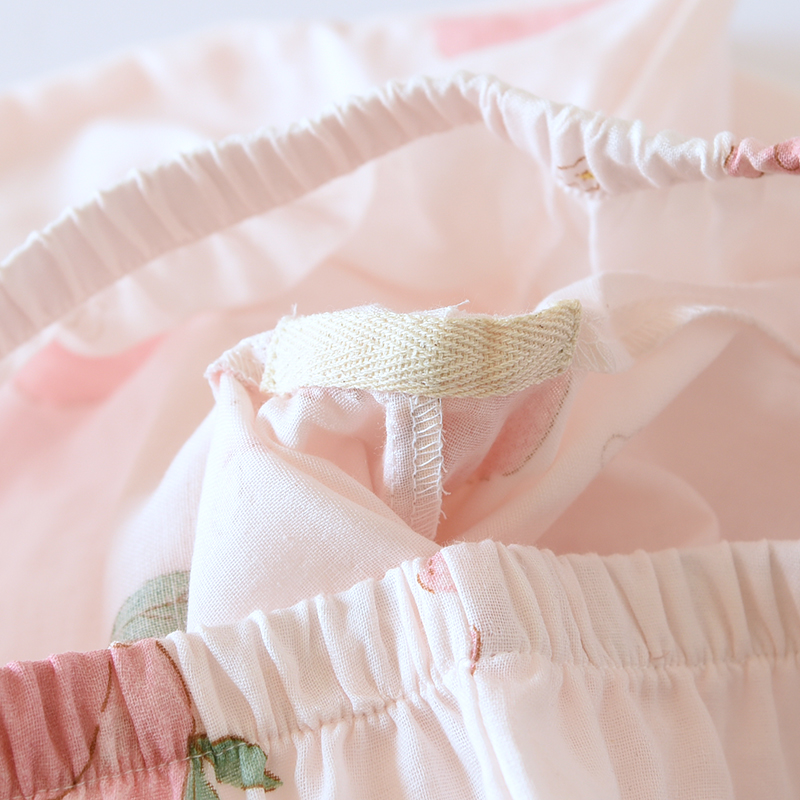 Pijamas de manga larga de gasa para mujer, ropa de casa suave y transpirable, para primavera y verano, servicio a domicilio, 2 piezas
