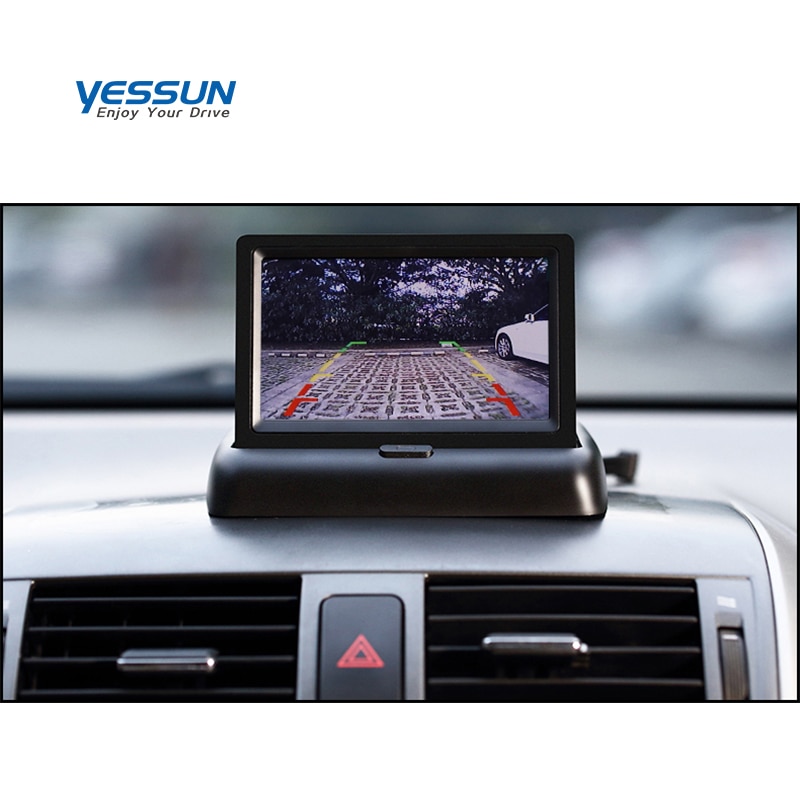 Yessun 4.3 Inch Opvouwbare Auto Monitor Tft Lcd-scherm/Camera Achteruitrijcamera Met Monitor Ntsc Pal