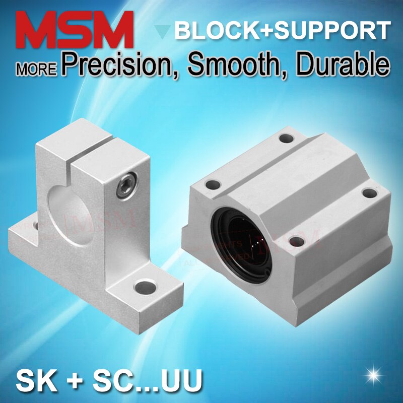 4sets MSM Linear Bearing Blocks+Shaft Supports SC8... – Grandado