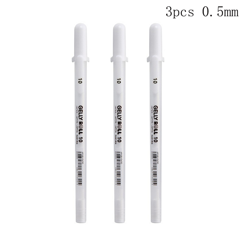 Penna gel bianca da 0,3/0,4/0,5 mm Penna Marke ad alta luminosità Penna per pittura artistica in cartone nero Penne a linea bianca Scrittura fluida: Lavanda