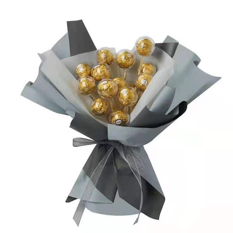 20 #39 chokoladebuket valentinsdag chokoladebeholder chokolade gennemsigtig buketemballage