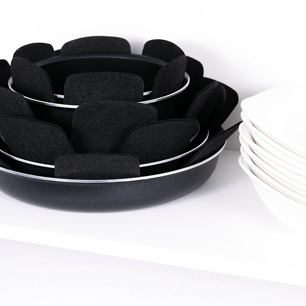 Protectores antideslizantes y antiarañazos para mesa para ollas y sartenes, esterilla de protección para vajilla del hogar