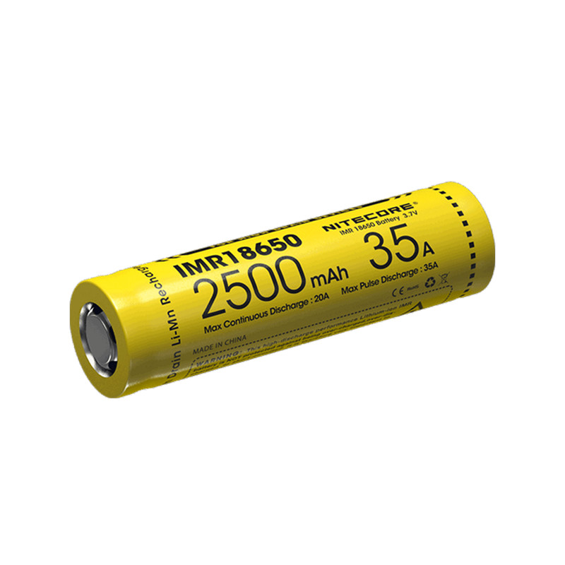 NITECORE IMR18650 2500mAh 35A 3.7V Hoge Afvoer batterij