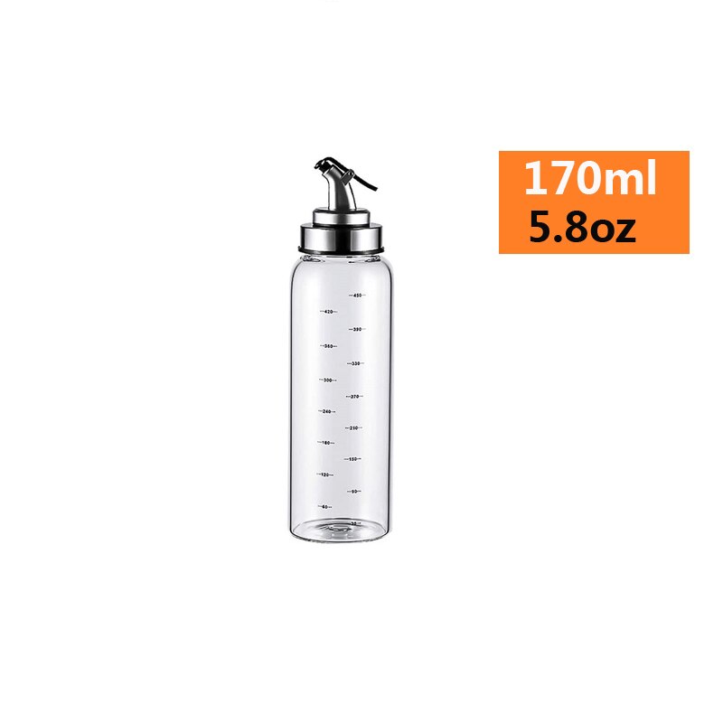 Olivenoljedispenser flaske lekkasjesikker oljesprøyte olje eddik cruet flaske med bpa gratis hell tut olje karaffel karaffel: 170ml 5.8oz