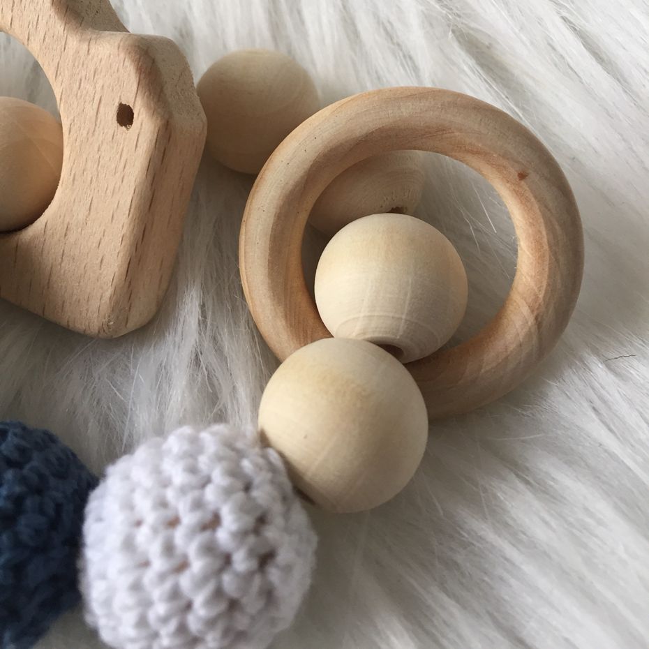 1 stück Buche Kamera Armband Sensorischen Kauen Spielzeug Baby Rassel Säugling Fütterung Stärken Zähne DIY Handwerk Zubehör Baby Spielzeug