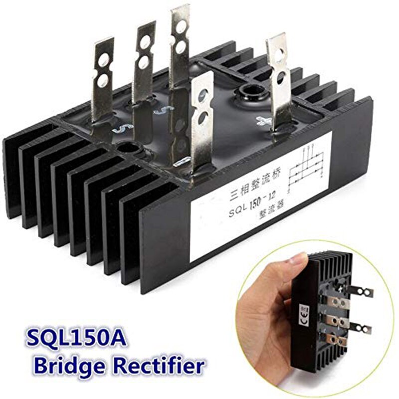 1Pc 3 Fase Diode Bridge Rectifier 150A 1200V SQL150A 200 Graden Aluminium Module Elektronische Componenten