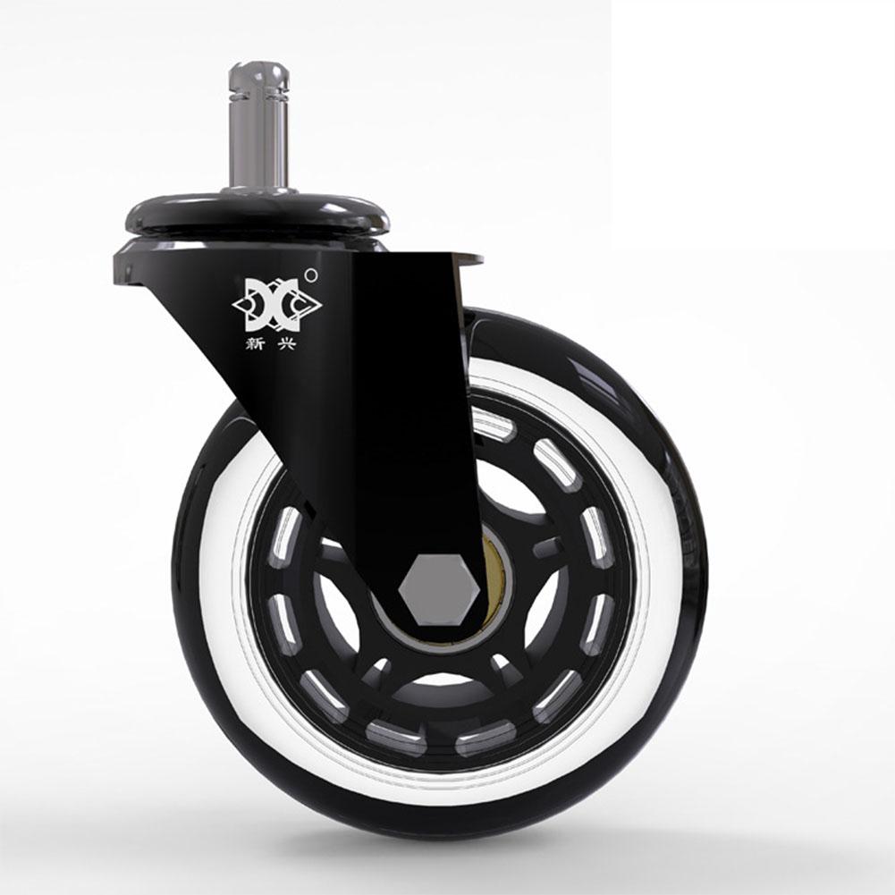 3 Inch 360 Degree Rotation PU Swivel Caster Wheel Universal Wheel for Skating Swivel Chair Computer Chair Furniture