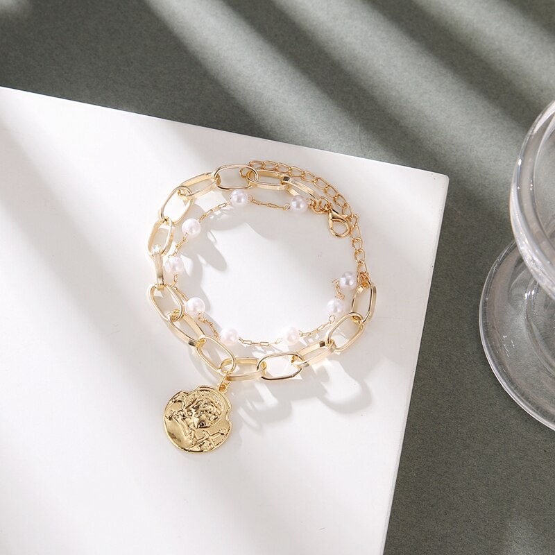 zur Seite fahren Kette ErkläSprosse Edelstahl Halsband Halskette Schmuck für Frauen Ritter Medaille Kette Metall Anhänger Halskette
