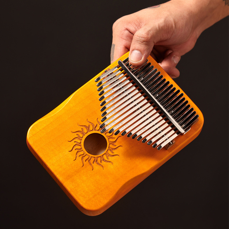 Hluru Kalimba 17 21 teclas Kalimba Piano de dedo madera maciza de arce Kalimba pulgar Piano teclado instrumento Musical Mbira para principiantes