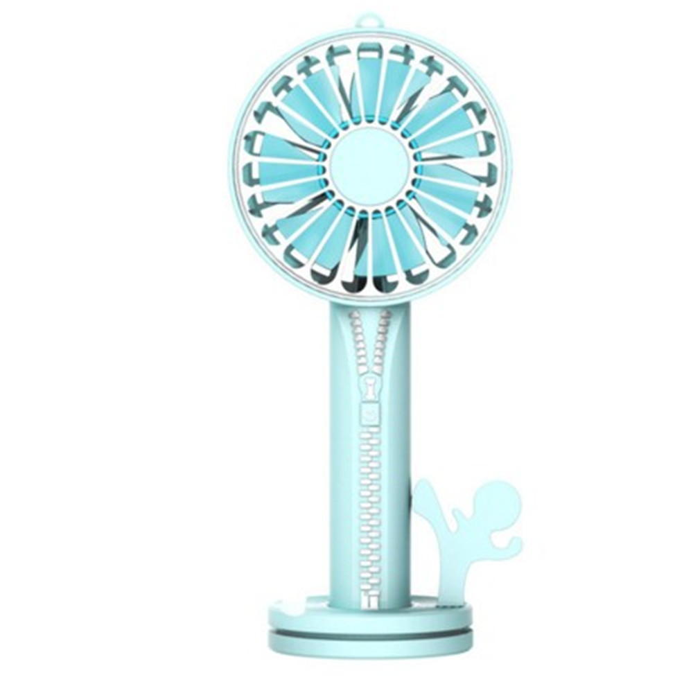 Multifunktions-reißverschlussventilator usb-ladegerät kleiner ventilator handheld im freien mini-make-up tragbarer mini-luftkühlerventilator con: Blau