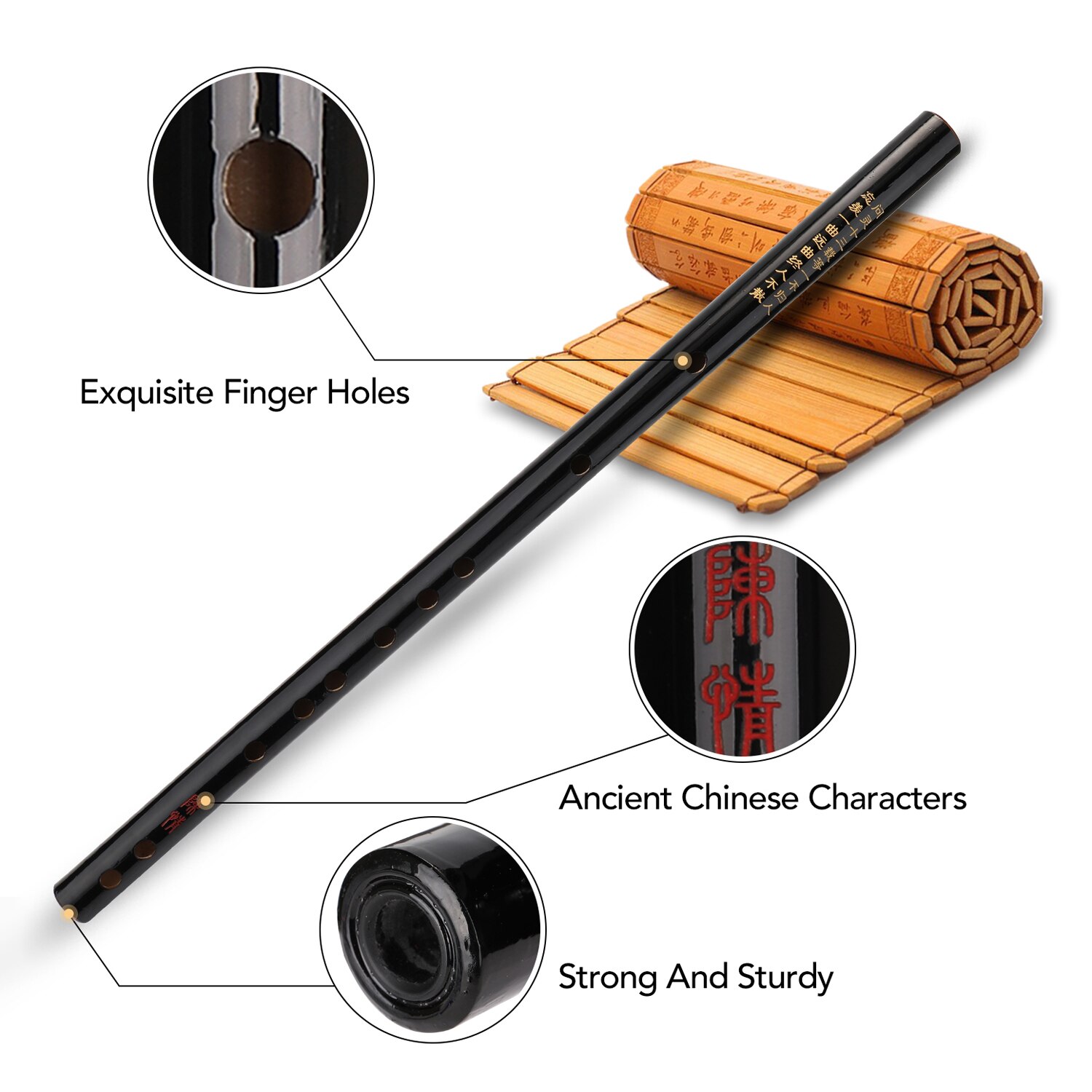 Flûte en bambou, Instrument de musique en bois, pour débutant, étudiant, entraînement à la pratique, flûtes en bambou traditionnelles faites à la main