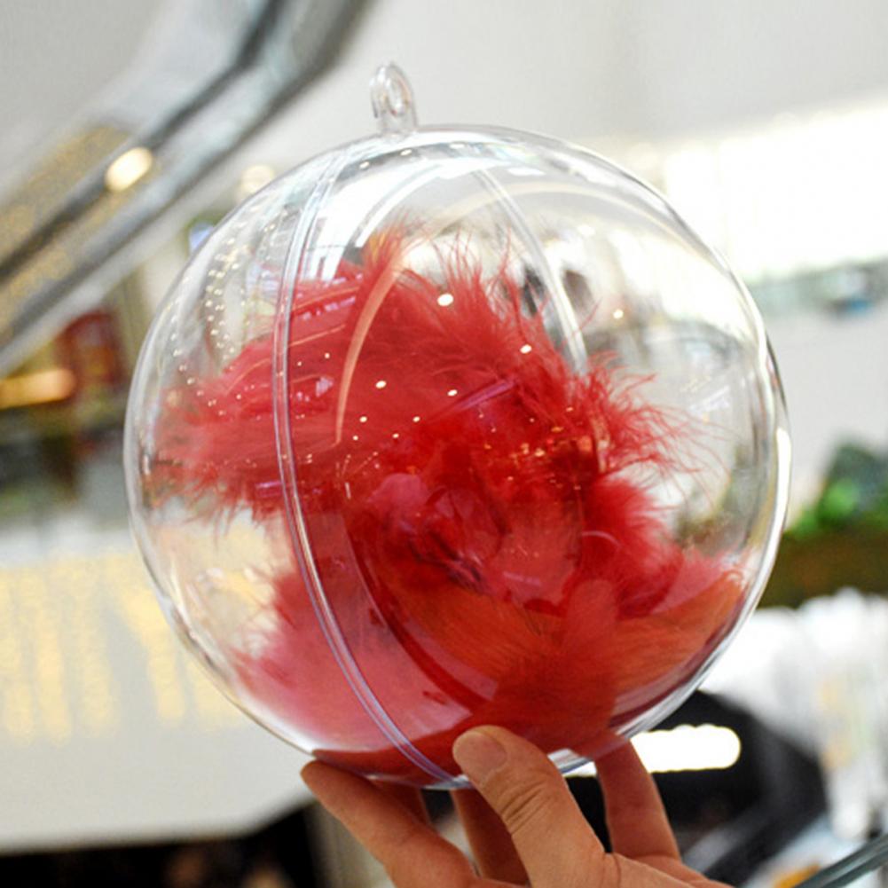 Fillable Ball Transparent Shatterproof Plastic DIY Clear Ball Christmas Wedding Decorations for Home