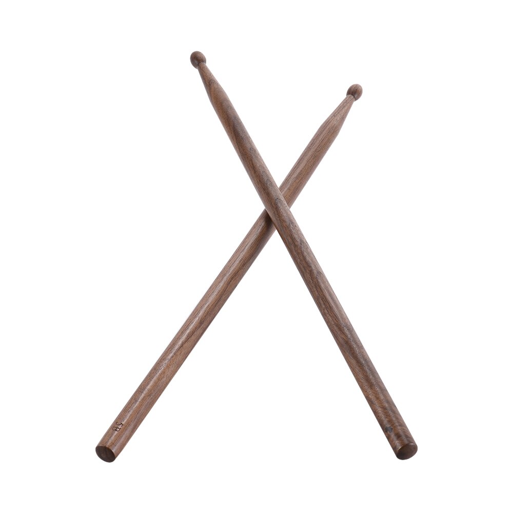 Pair of 5B Drumsticks Sticks Wave-shape Wood Tip Percussion Accessories for Drum Set Adopt for Black Walnut Wood