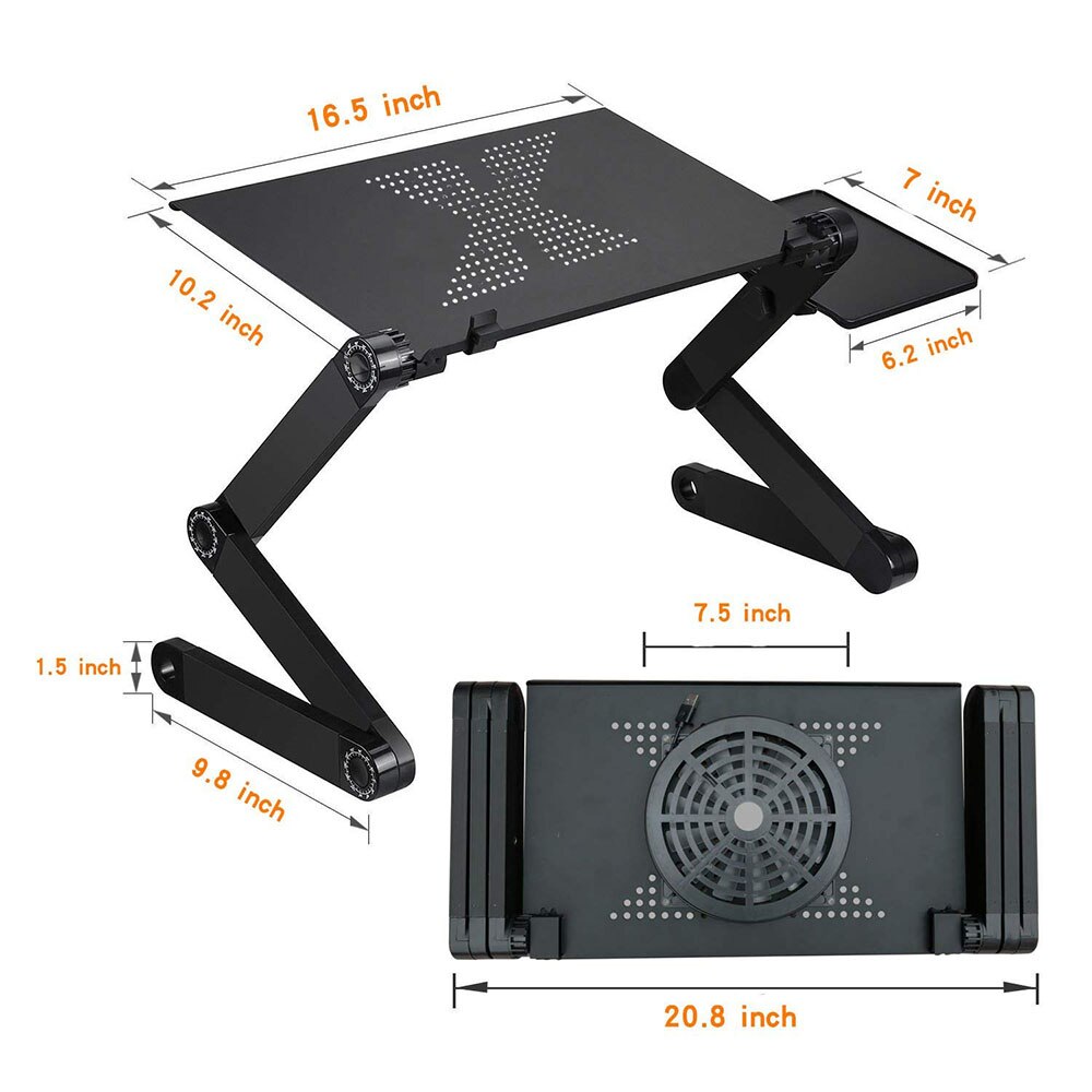 Adjustable Laptop Table Stand With Folding Holder Stand Notebook Desk bed For Netbook Or Tablet With Mouse Pad Computer Desks