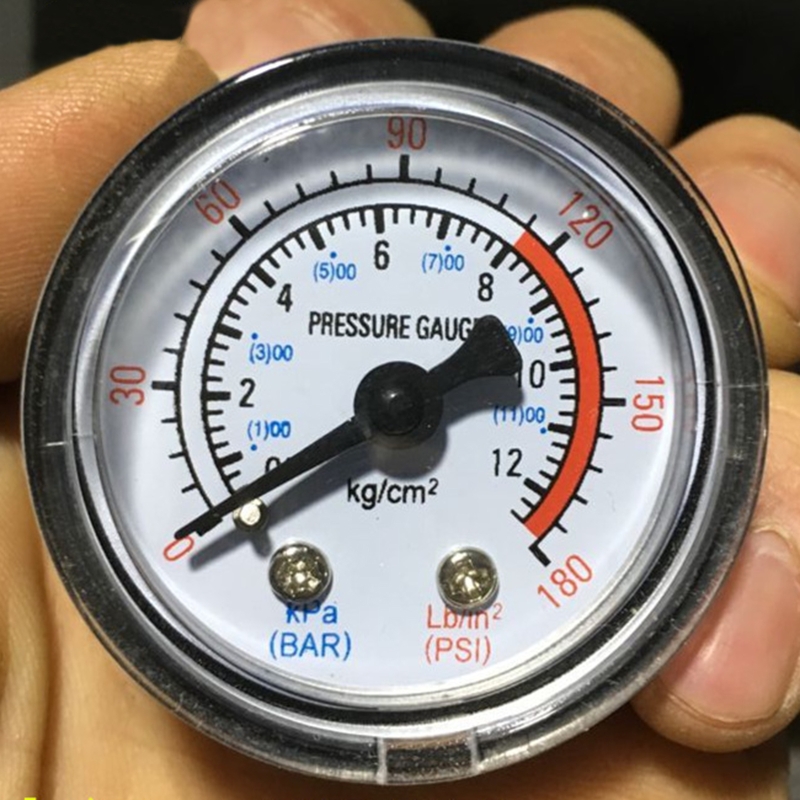 M6CF Manometer 1/4 "1/8" Ronde Pneumatische Manometer Metalen Dual Sclae Meter Luchtcompressor Druk Gugae Praktische