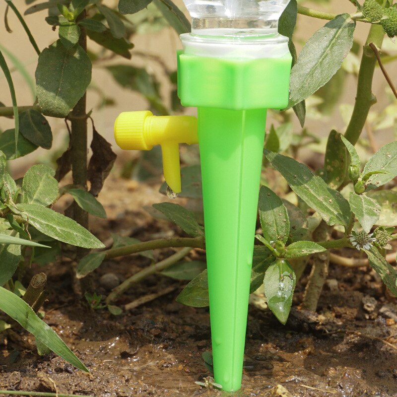 Kit de riego automático, válvula de goteo, sistema ajustable de picos de plantas de interior, Serie de riego de flores en maceta para jardín: 1pc green