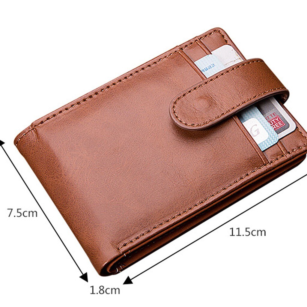 Wallet Men Retro Thin Wallet Men's Business Short Leather Card Case Walletgift For Father's Day Кошелек Женский#p30