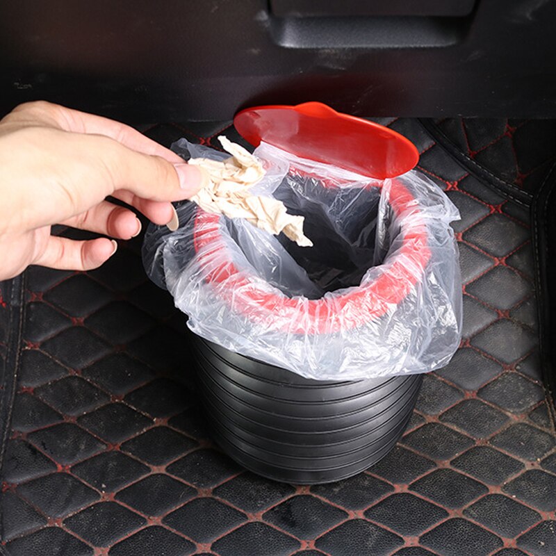 Direct Wind car trash bin garbage can car wash telescopic bucket folding trash organizer garbage holder Universal Black