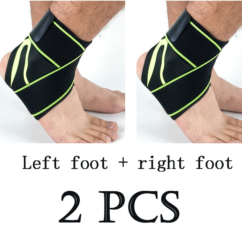 A pair Ankle Support Adult Heel Pain Relief Adjustable Strap Ankle Light Weight Breathable Plantar Fasciitis Ankle Support: green A pair / XL