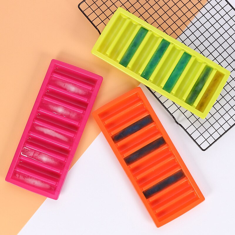 10 löcher Eis Tablett Schimmel Schokolade Backen Formen Wasser Flasche Eis Marker Werkzeuge Silikon Streifen bilden Eis Würfel Schimmel neue