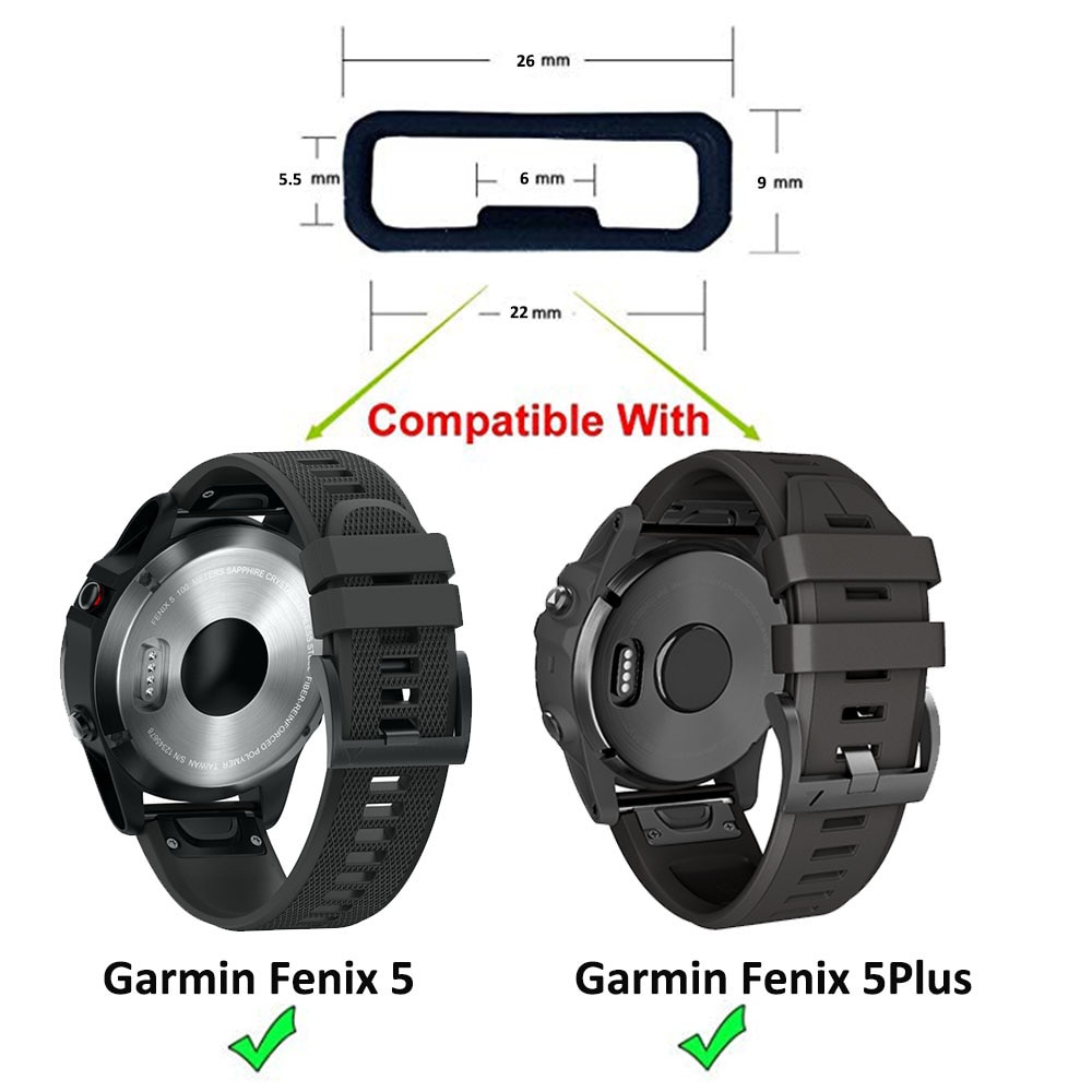 Uhr band keeper für Garmin Fenix6 6S 6X silikon Gummi ring ersatz armbänder schnalle halter für Fenix 5X 6X 20 26mm schleife
