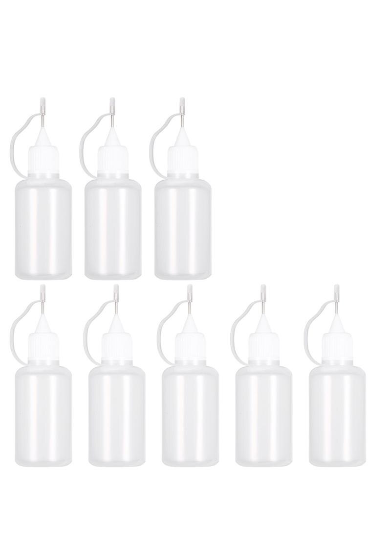 Botella vacía de plástico con cuentagotas, aplicador de punta de aguja, herramienta de Quilling DIY, contenedor de líquido exprimible de precisión, 30ml, 10 Uds.