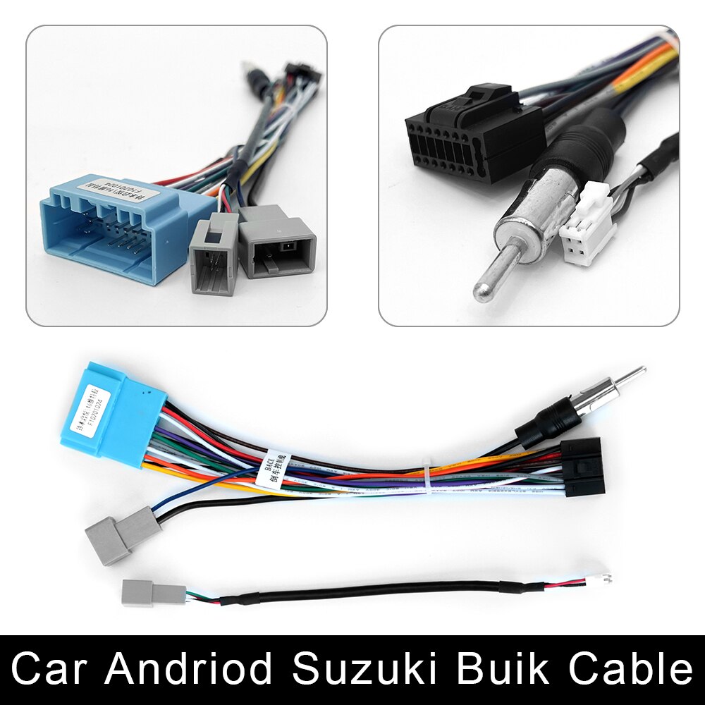 2 din carro android rádio cabo conector de alimentação universal: SUZUKI Buik