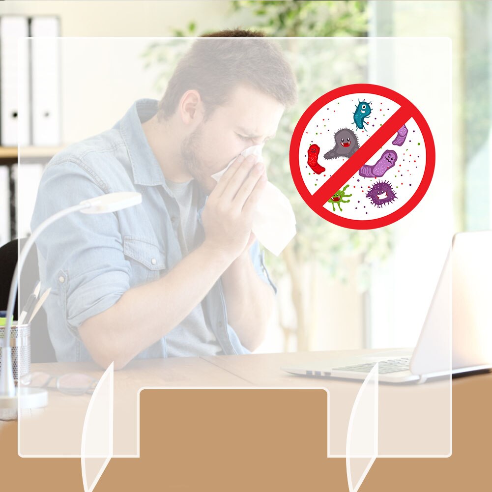 Sneeze Transparent Acrylic Guard Shield Sneeze And Cough Protective Shield Barrier For Restaurant Grocery Stores