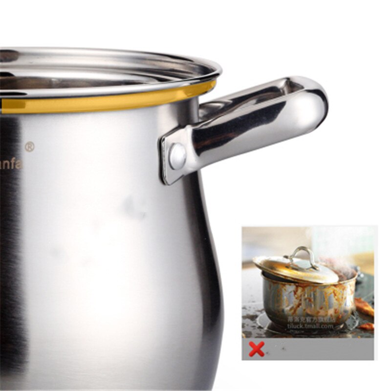 Food grade stainless steel soup pot thickened composite steel non-stick soup pot induction cooker universal kitchenware