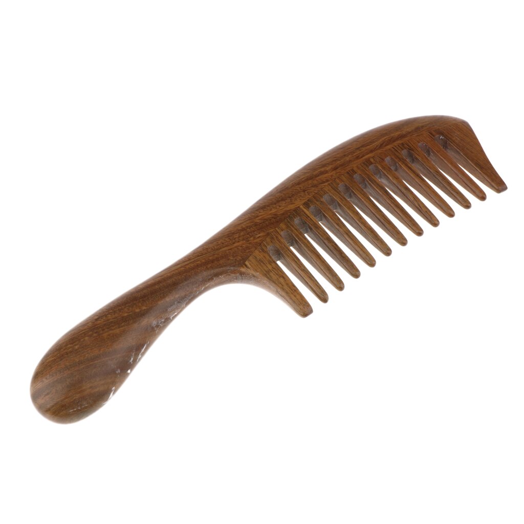 Sandalwood Scent Handmade Wooden Wide Tooth Vent Hair comb detangler brush -Anti Static