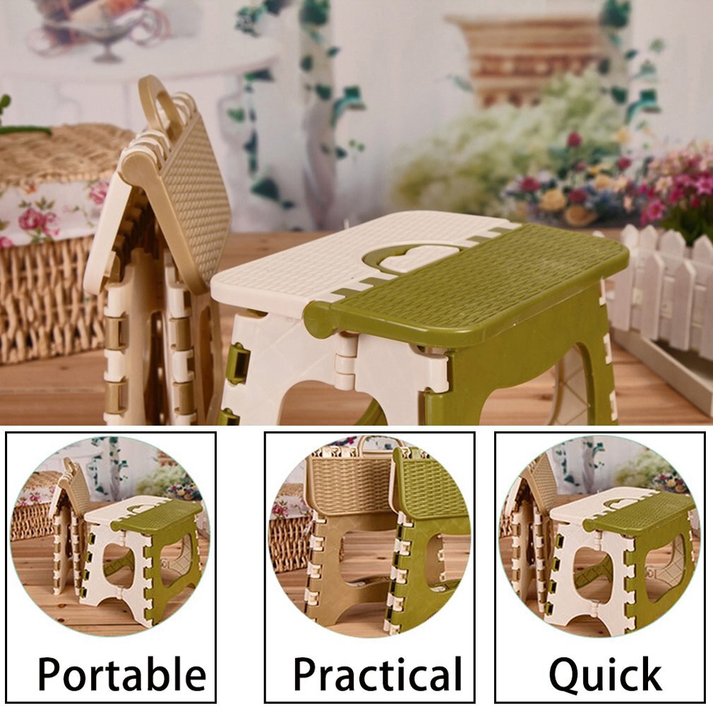 Portable Folding Stool Plastic multi-purpose ladde... – Grandado