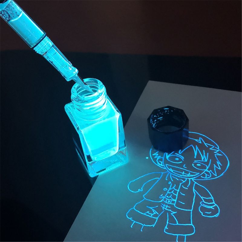 18ml Non-Carbon Magic Invisible Ink For Fountain Glass Dip Pen Fluorescent Ink UV Light Stationery Secret Supplies