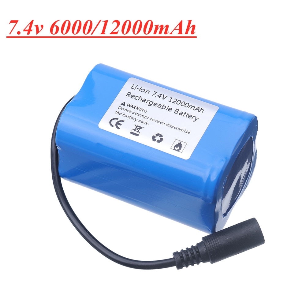 7.4v 12000 mah 6000 mah batteri til  t188 t888 -5 v007 c18 h18 så på fjernkontroll rc fiske agn båt deler