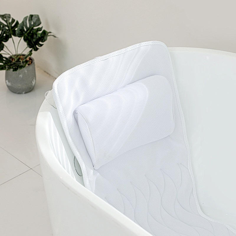 Bath Cushion Extra-Large Full Body Bath Tub Pillow Non-Slip Spa Bathtub Mat Mattress Pad Super Thick Breathable 3D Mesh Layers