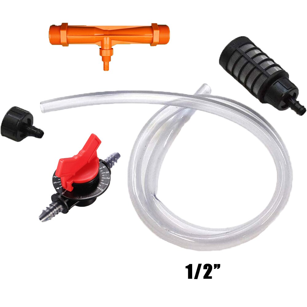 Venturi fertilization system 1” 2" 3/4” 1/2" Irrigation Venturi Automatic fertilizer injector Fertilizer Syringe: orange 4 fen set