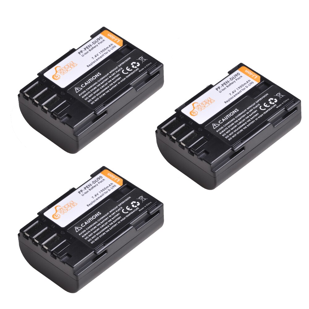 2Pcs D-Li90 DLi90 D Li90 Battery & Dual USB Charger for Pentax K-7 K-7D K-5 K-5D K-5 II K-5IIs K-3 K-3 II K-01 K-1 645 645D 645Z: 4 Battery