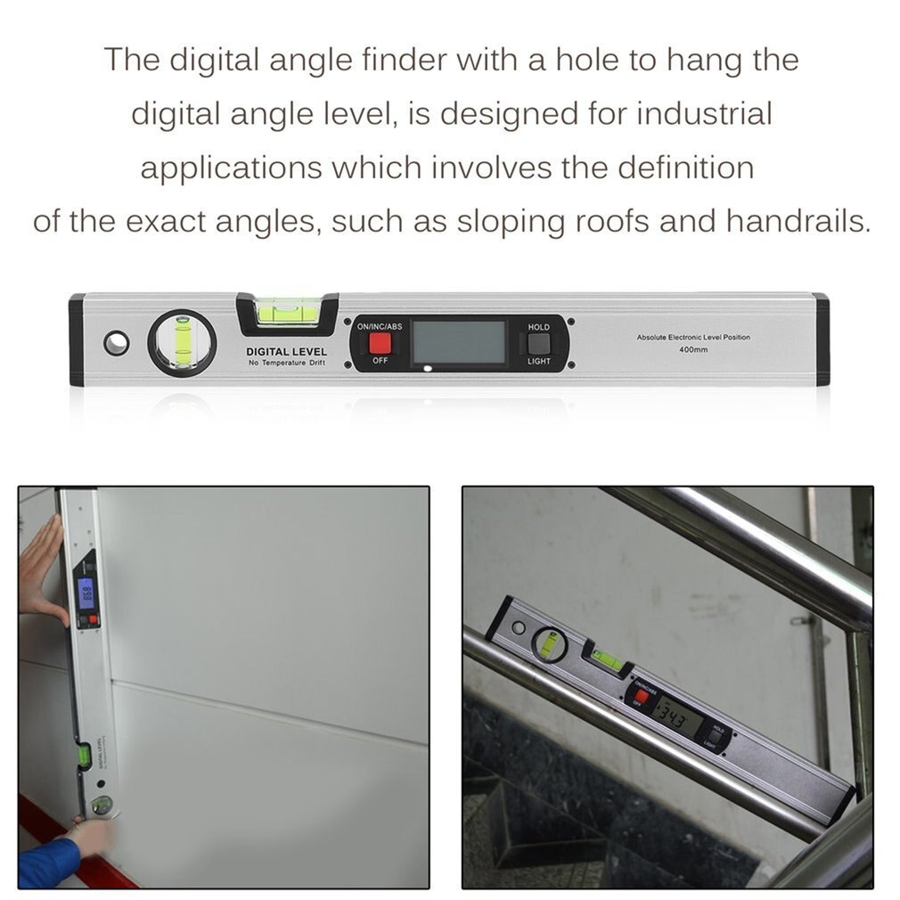 Metalen Digitale Gradenboog Hoekzoeker 360 ° Inclinometer Waterpas Liniaal Met Magnetisch