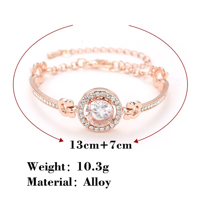woman's bracelet cubic zirconia simple temperament noble rhinestone ladies bracelet CZ ladies jewelry