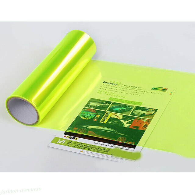 Film Car Headlight Sticker 30*60cm Protector Stretchable Adhesive Decor: Yellow