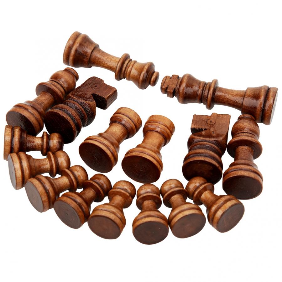 25X25 Wooden Chessboard Chess Pieces Draughts Set Intellectual Game for Children Adults Party Activities