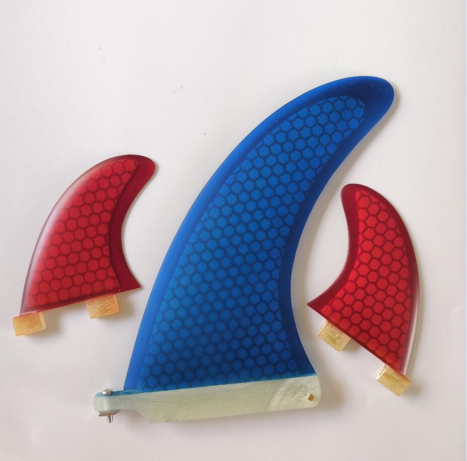 8 polegada centro fin e 2 pces gl fcs surf fin fibra de vidro mel pente prancha fin: Default Title