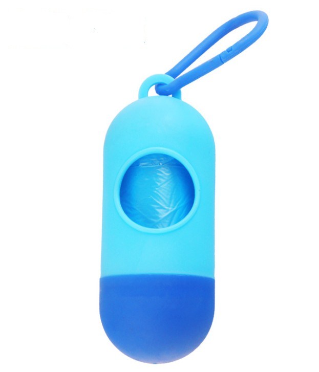 Sac poubelle pour chien avec distributeur de sacs à excréments et Clip de transport comprenant 1 rouleau (15 sacs) sacs anti-fuite respectueux de la terre pour animaux de compagnie: Vert de champ