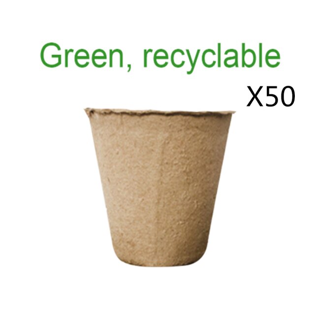 10/50/100Pcs Round Biodegradable Peat Pots For Seedlings Plant Pots Kit Perfect For Vegetables, Fruits, Succulents: 50pcs